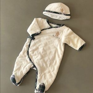 Velour Footed matching set